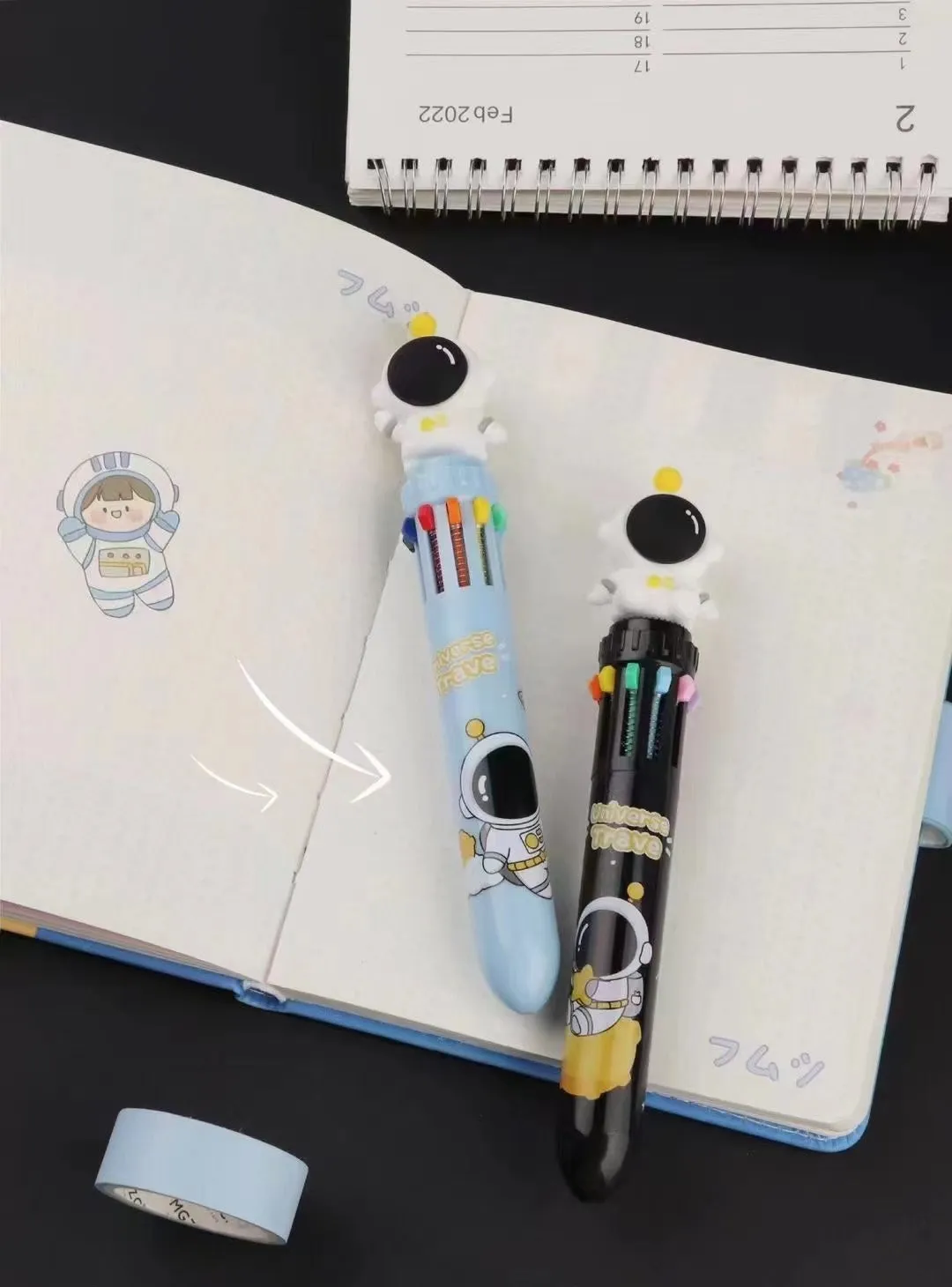 23001 ASTRONAUT 10-COLOR RETRACTABLE BALL PEN-36