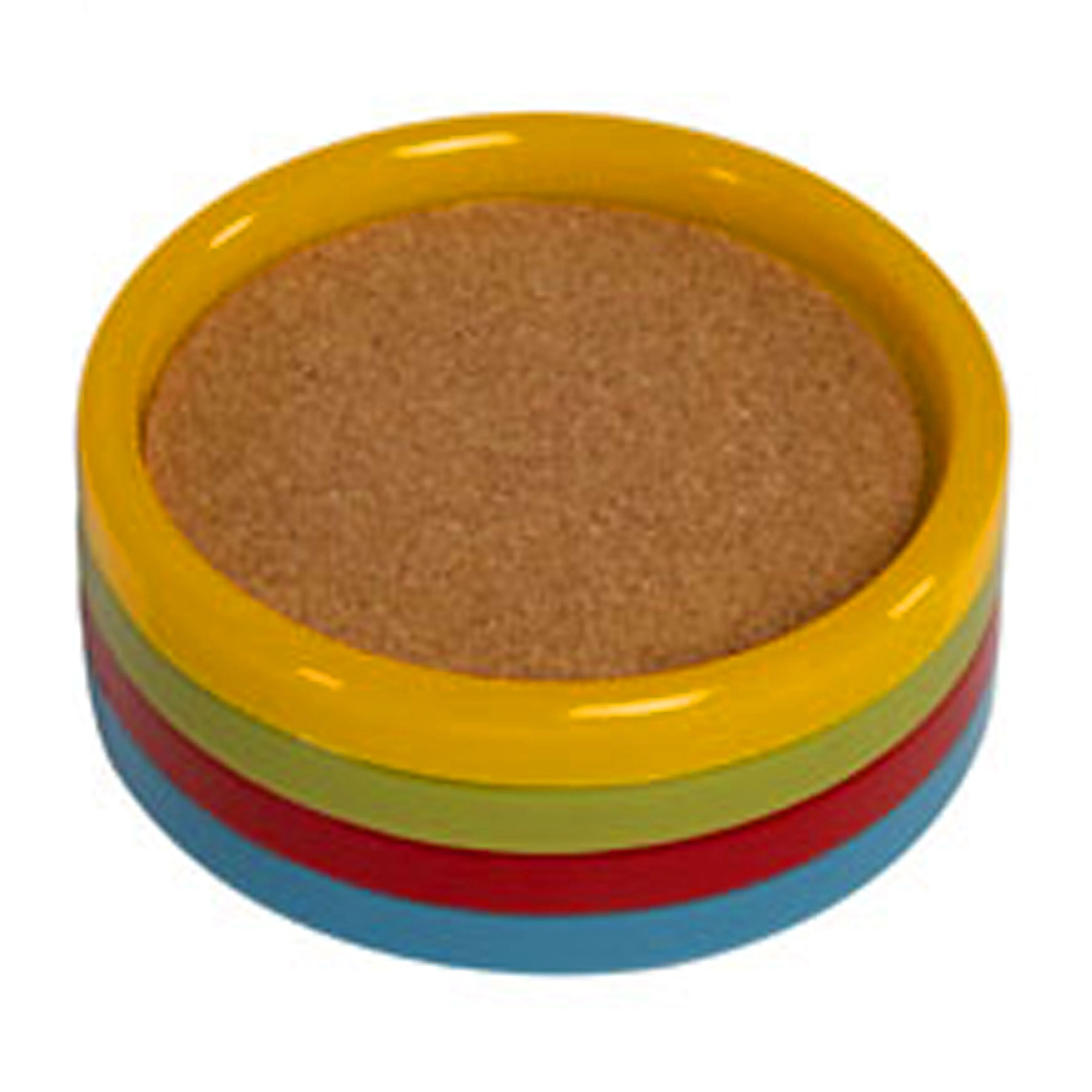 4 Pc Round Cork Circle Coasters Mats Cup Bar Home Drink Beverage Crafts Colors