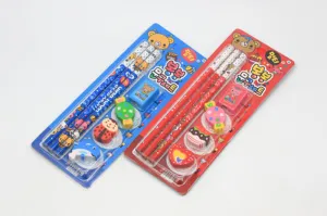 7 pieces Stationery Set (Pencils, Erasers & Sharpener)
