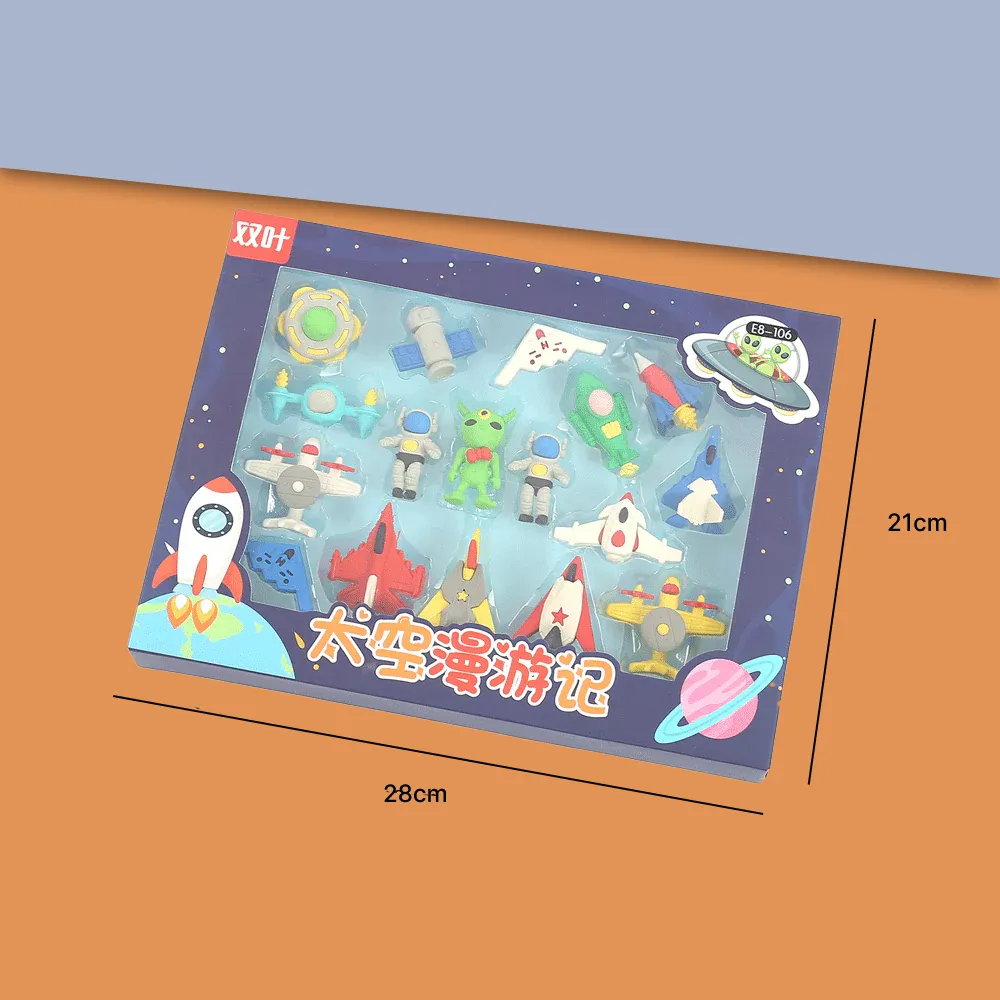 Adventures Of Space Explorer  Eraser Combo Set.