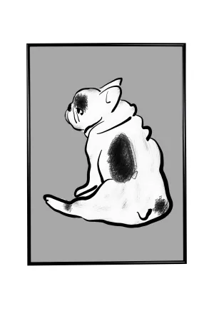 Another back view of a frenchie
