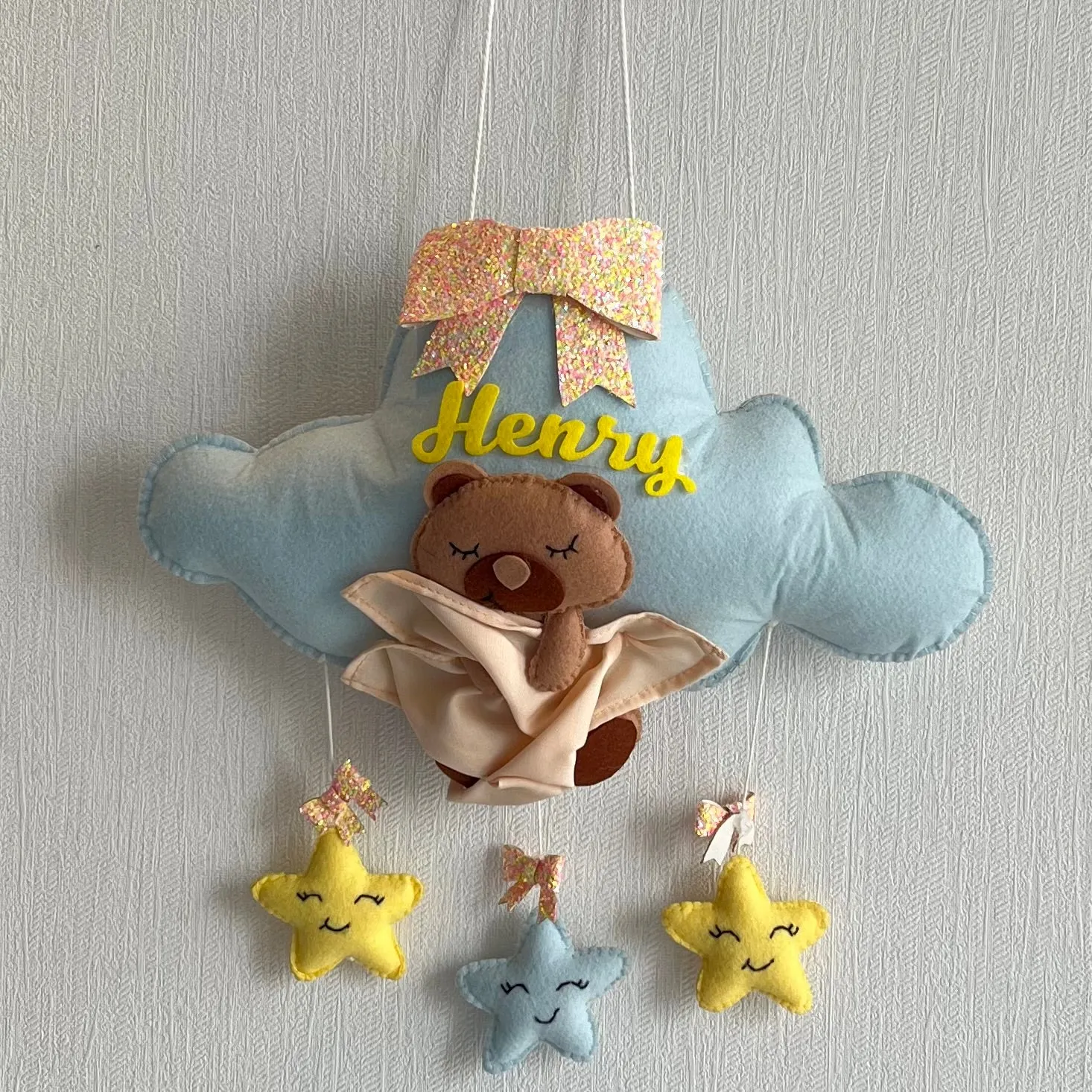 Bear Hug's Blanket Name Hanging