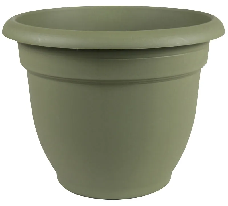 Bloem 20-56406 Planter, 6 in Dia, 5-1/4 in H, 6-1/2 in W, Round, Plastic, Living Green :EA: QUANTITY: 10