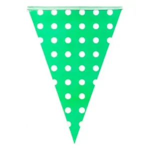 Bunting Flags Dot Green