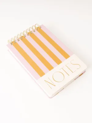 Chunky Lilac and Ochre Stripe Notepad
