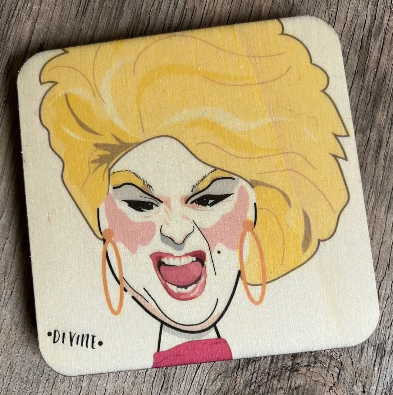 Divine Character Wooden Coaster - RWC1