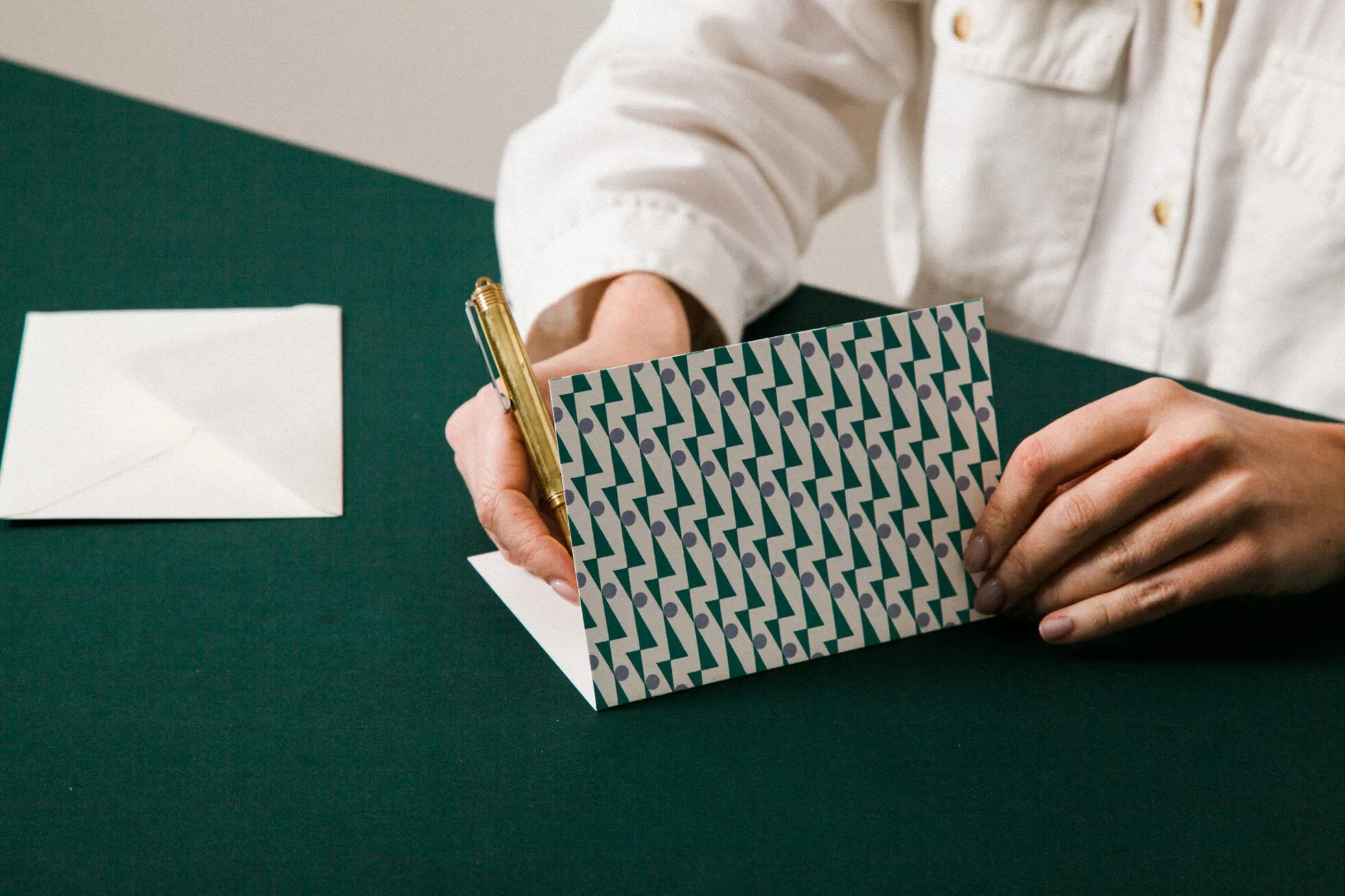 Enid Patterned Card | Ultramarine & Lilac | by Ola