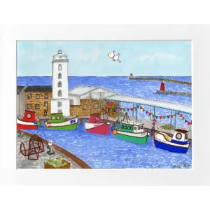 Fish Quay North Shields Print (10"x8") by Zoe Emma Scott