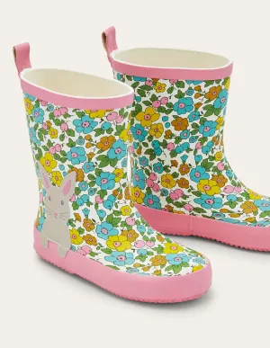 Fun Wellies-Floral Bunny