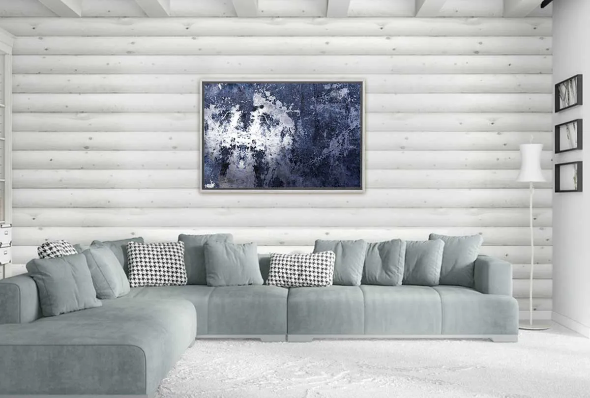 Grey and White Abstract | Canvas Wall Art Print