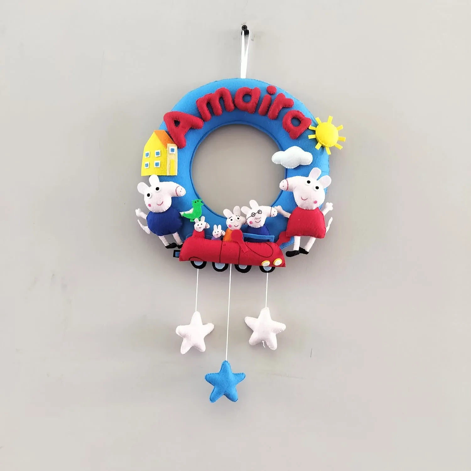 Junior Peppa Paradise Personalised Ring Name Hanging
