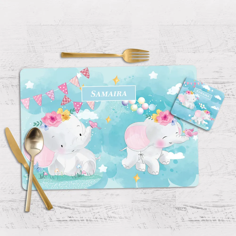Lil Forest Friends Tableware Set (kids) (4 Placemats & 4 Casters)