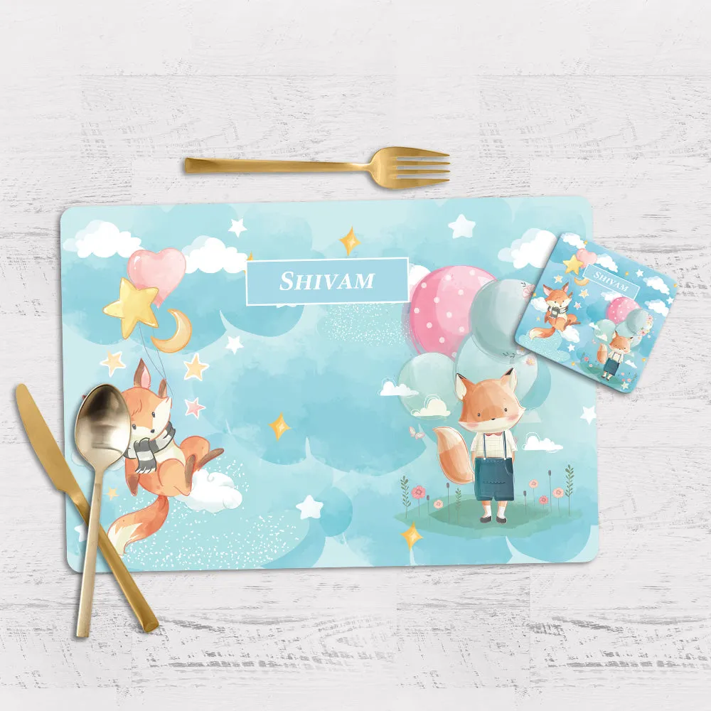 Lil Forest Friends Tableware Set (kids) (4 Placemats & 4 Casters)