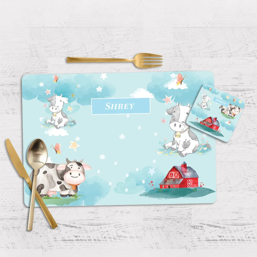 Lil Forest Friends Tableware Set (kids) (4 Placemats & 4 Casters)
