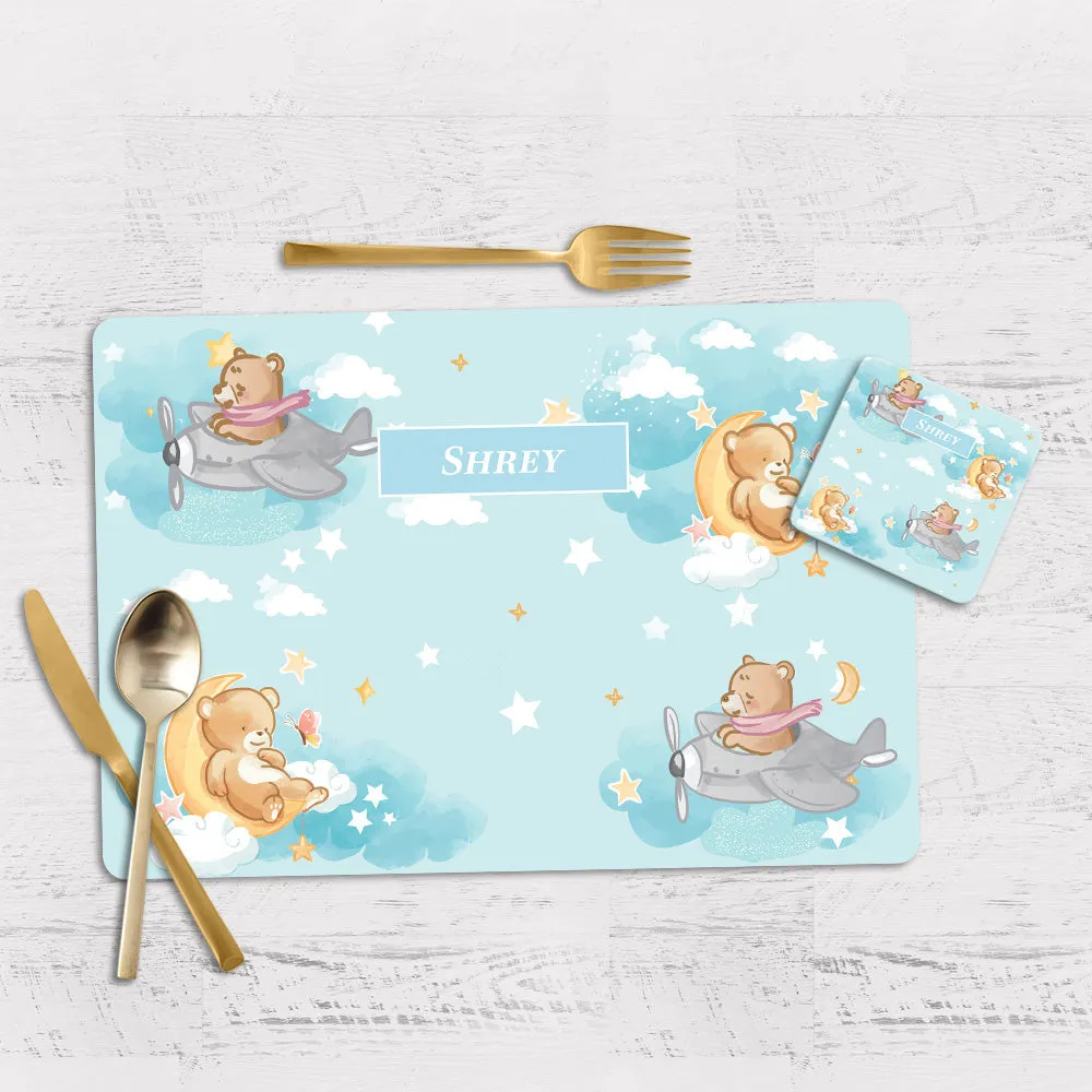 Lil Forest Friends Tableware Set (kids) (4 Placemats & 4 Casters)