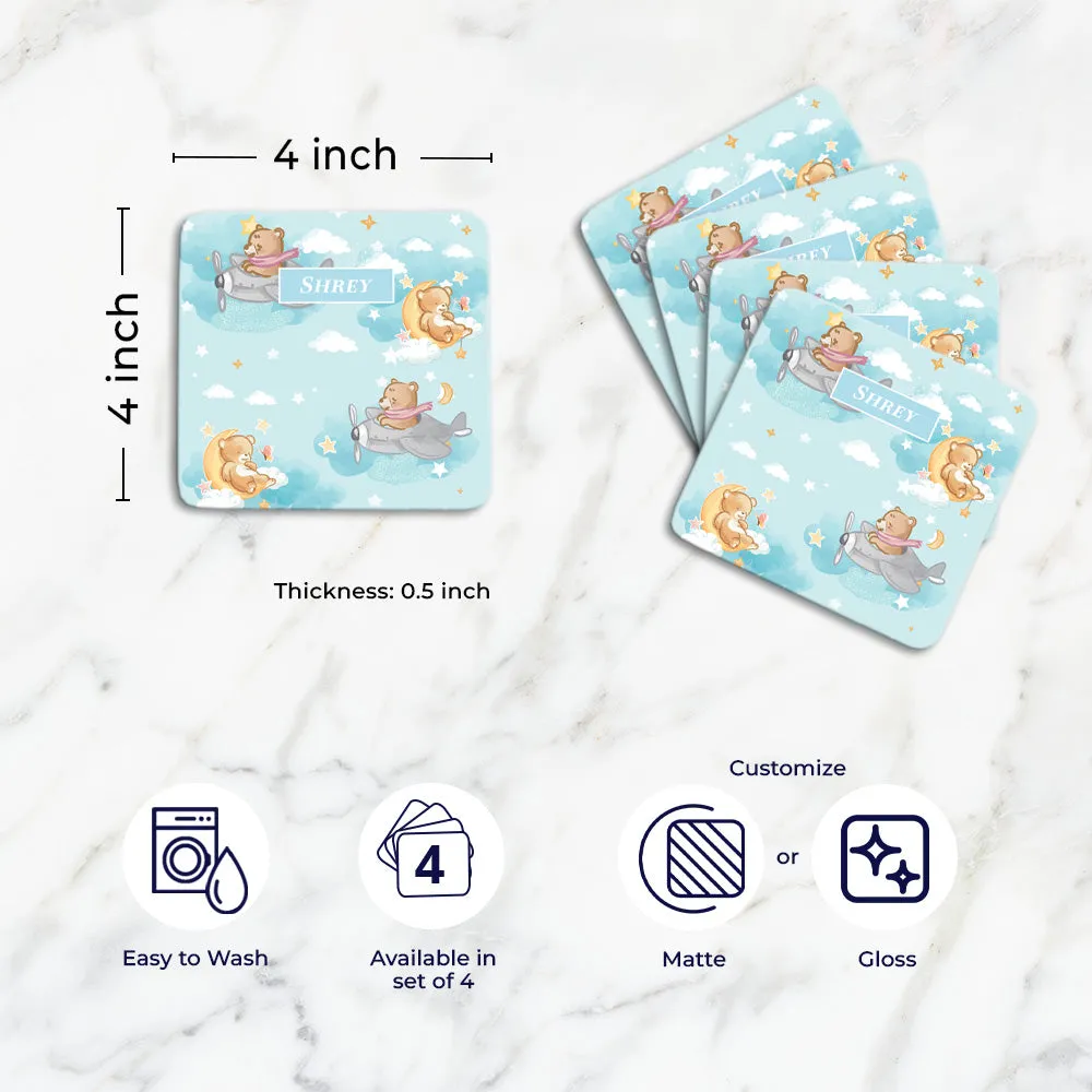 Lil Forest Friends Tableware Set (kids) (4 Placemats & 4 Casters)
