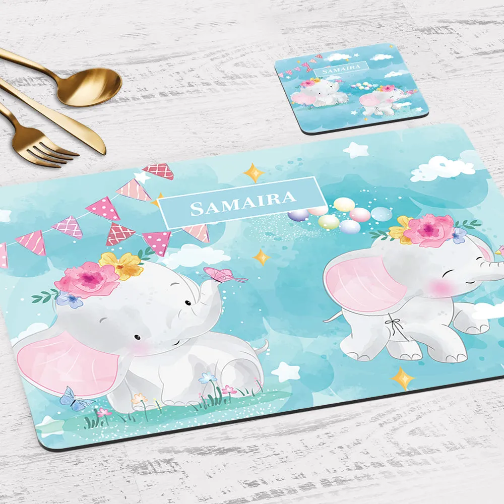 Lil Forest Friends Tableware Set (kids) (4 Placemats & 4 Casters)