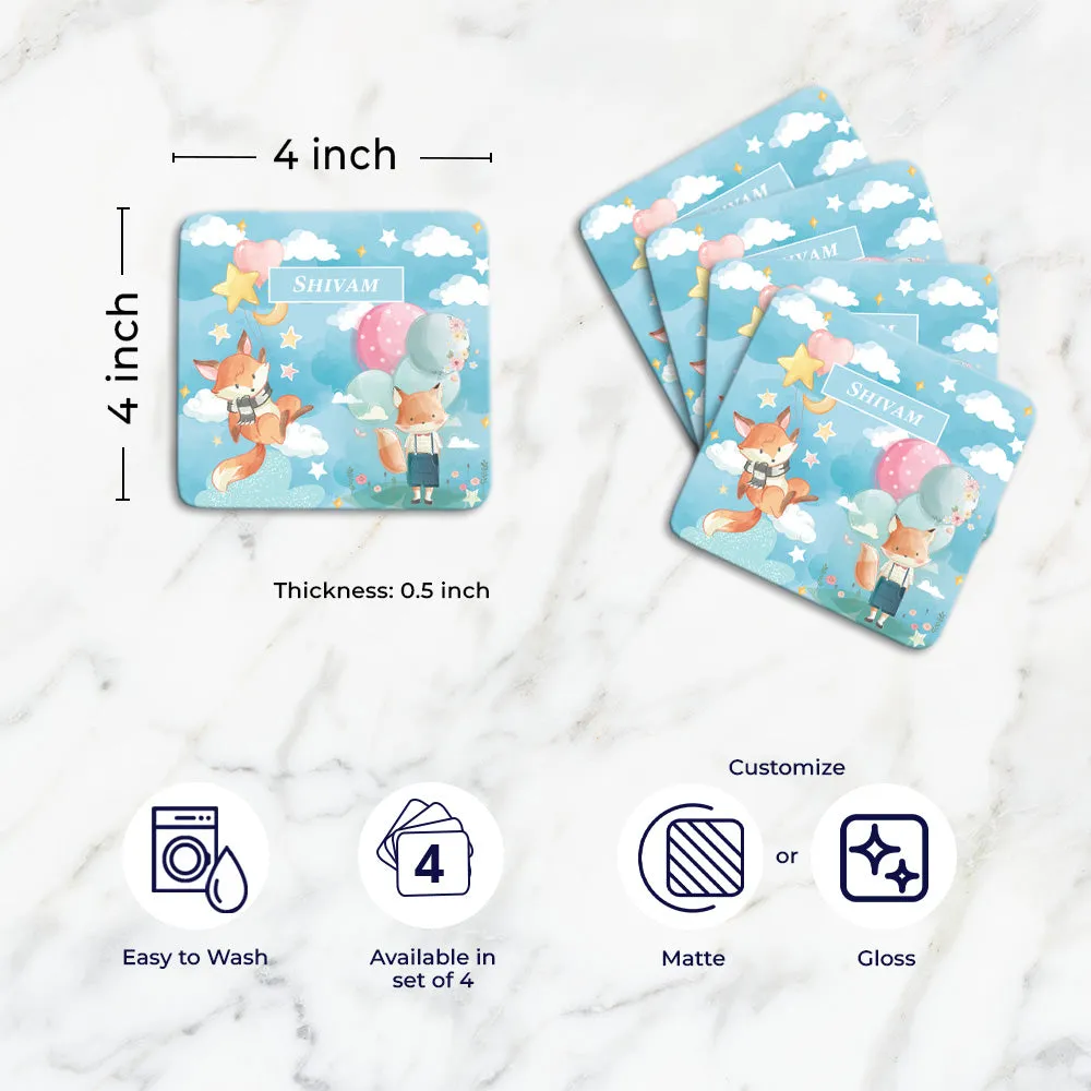 Lil Forest Friends Tableware Set (kids) (4 Placemats & 4 Casters)