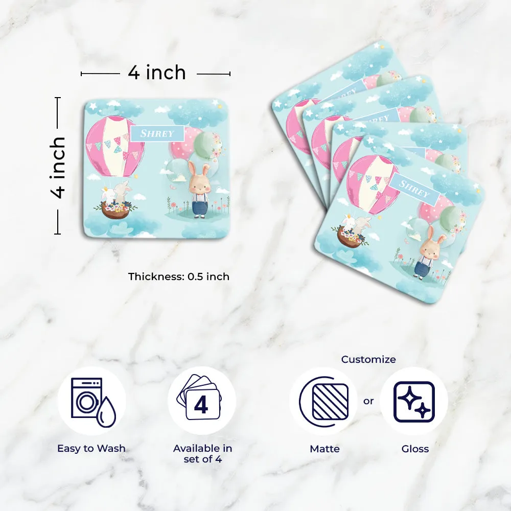 Lil Forest Friends Tableware Set (kids) (4 Placemats & 4 Casters)