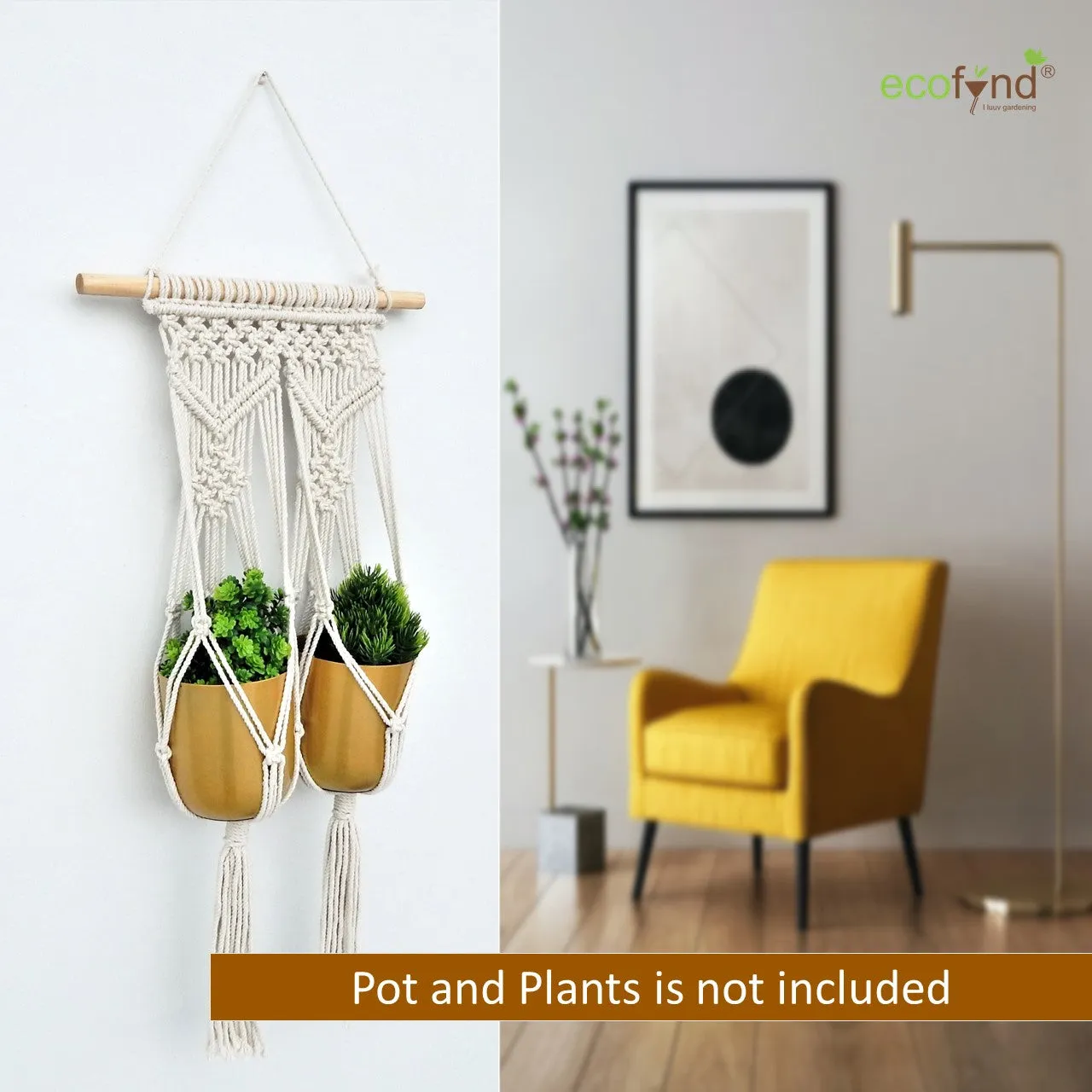 Macrame Double Plant Hanger