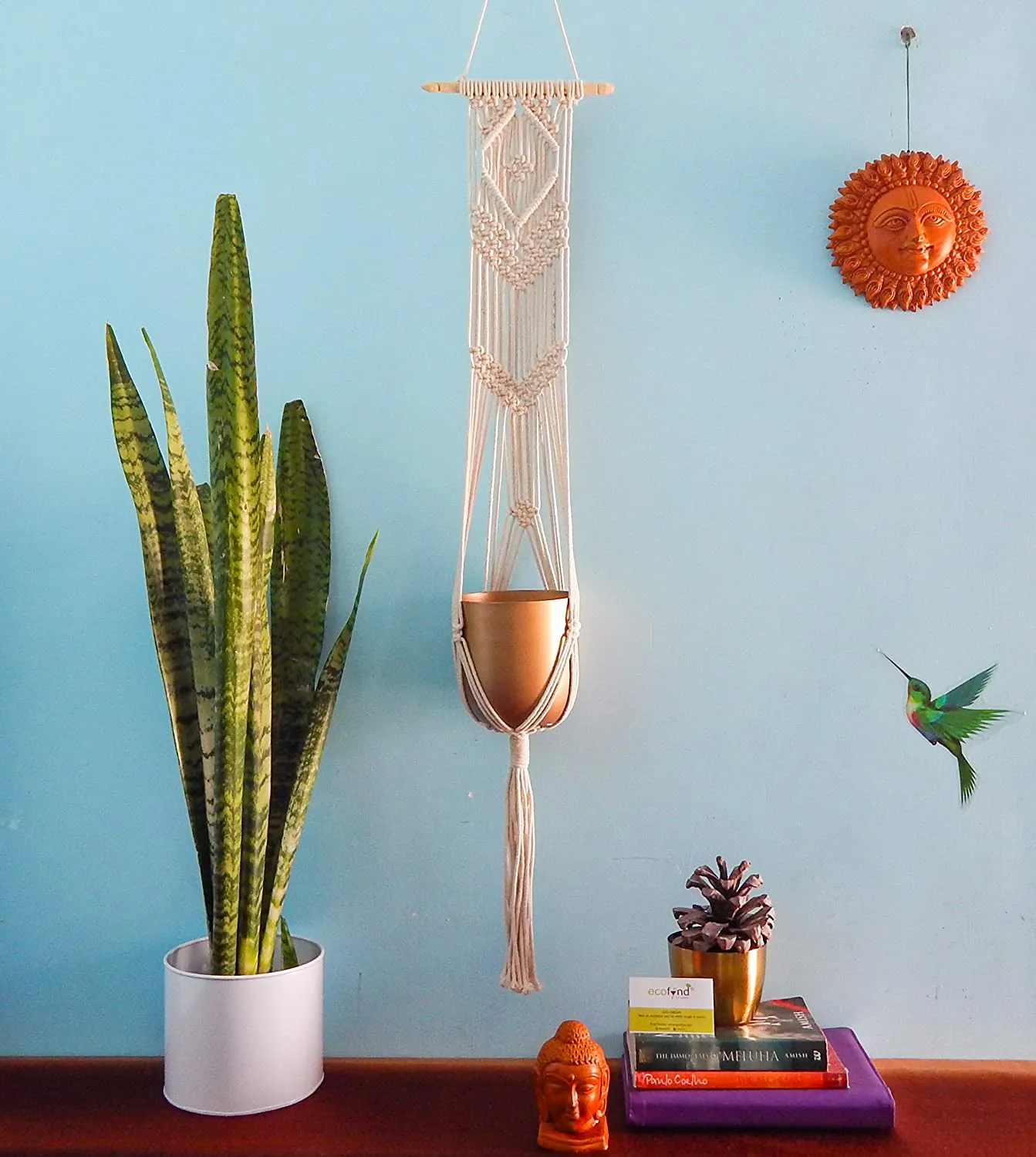 Macrame Plant Hanger with Pot