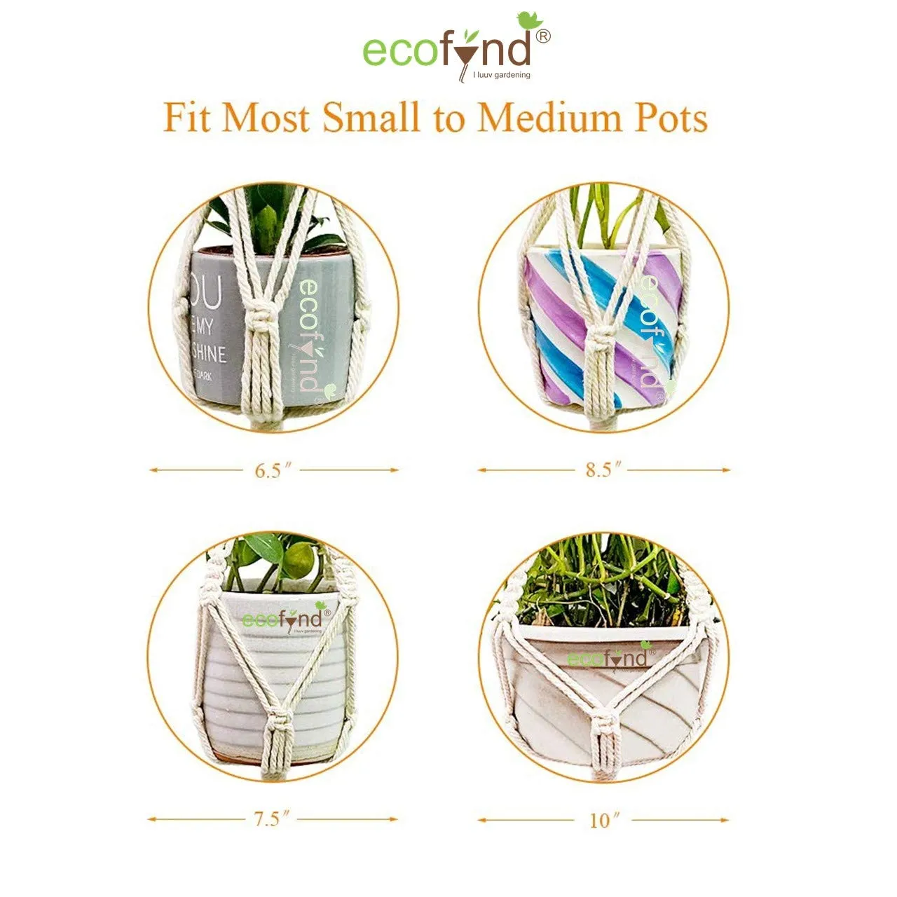 Macrame Plant Hanger with Pot