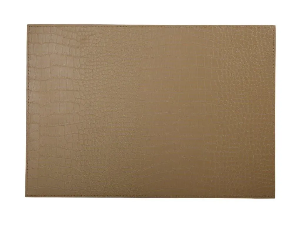 Maxwell & Williams Table Accents Leather Look Alligator Placemat 43x30cm -Tan