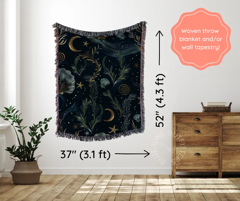 Mystical Sea Life | Woven Throw Blanket