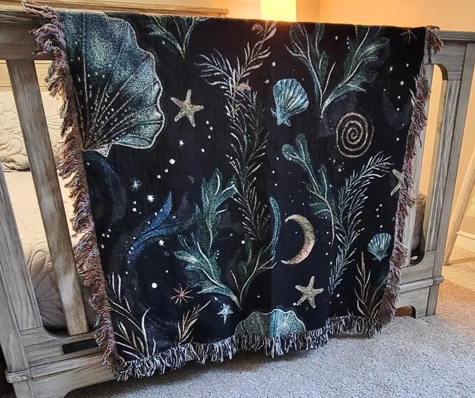 Mystical Sea Life | Woven Throw Blanket