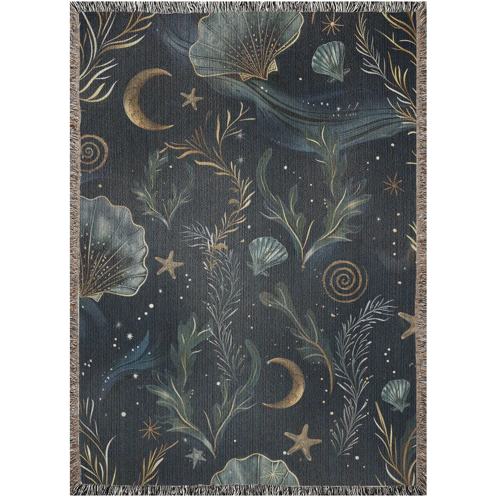 Mystical Sea Life | Woven Throw Blanket