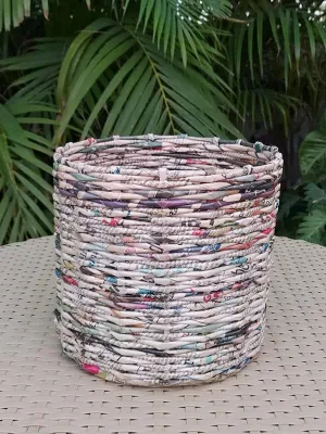 Organic Paper Weaved Planter Natural