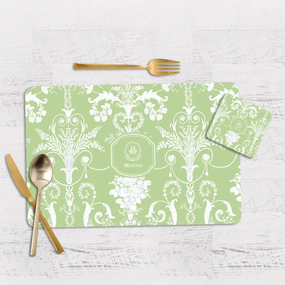 Ornateo Tableware Set (4 Placemats & 4 Casters)