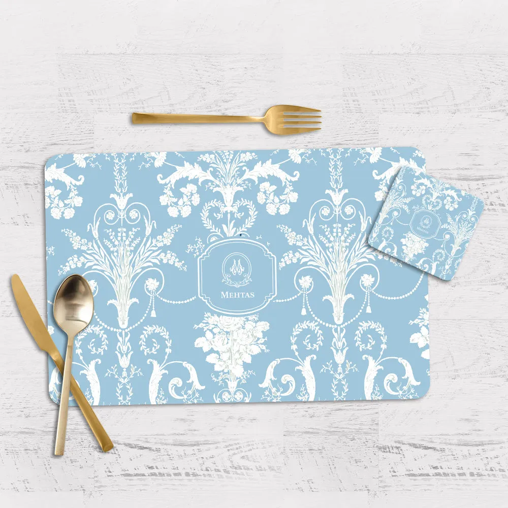 Ornateo Tableware Set (4 Placemats & 4 Casters)