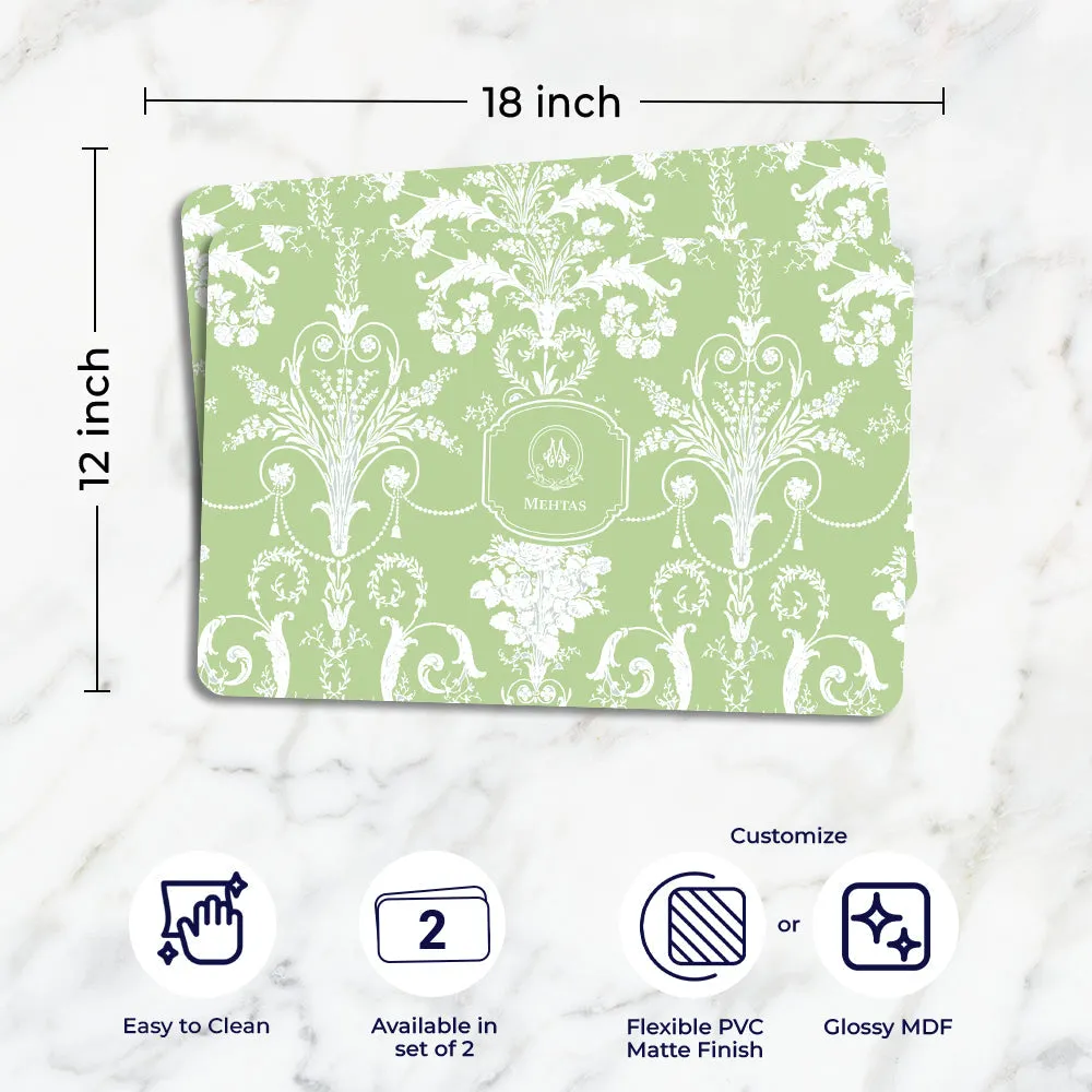 Ornateo Tableware Set (4 Placemats & 4 Casters)