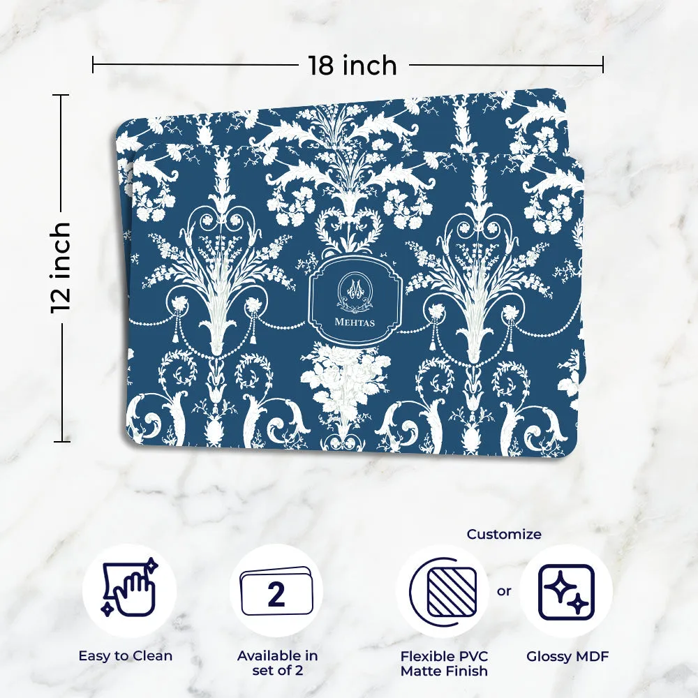 Ornateo Tableware Set (4 Placemats & 4 Casters)