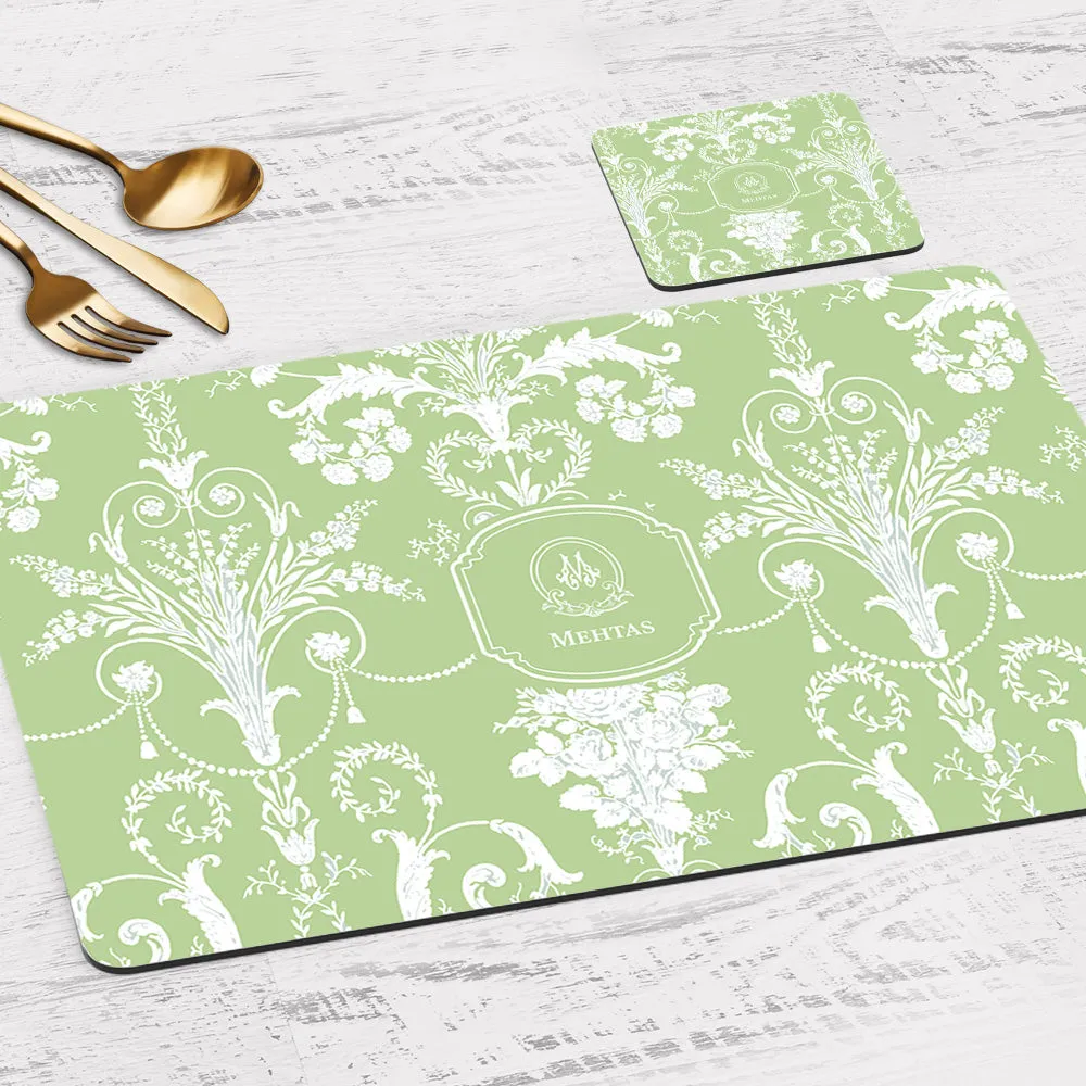Ornateo Tableware Set (4 Placemats & 4 Casters)