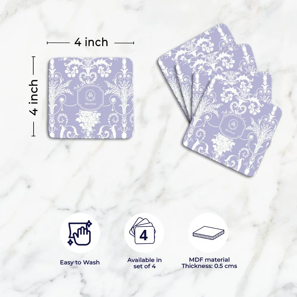 Ornateo Tableware Set (4 Placemats & 4 Casters)