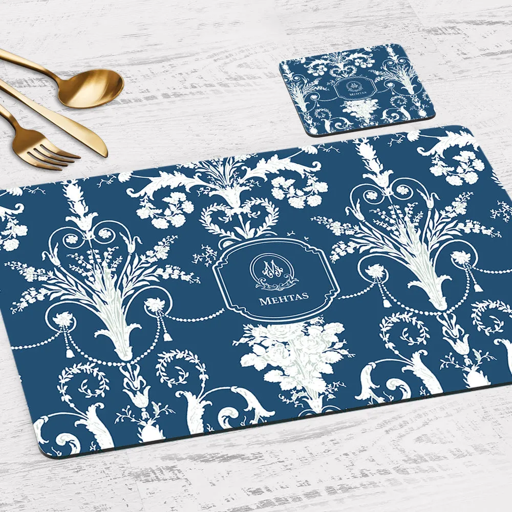 Ornateo Tableware Set (4 Placemats & 4 Casters)