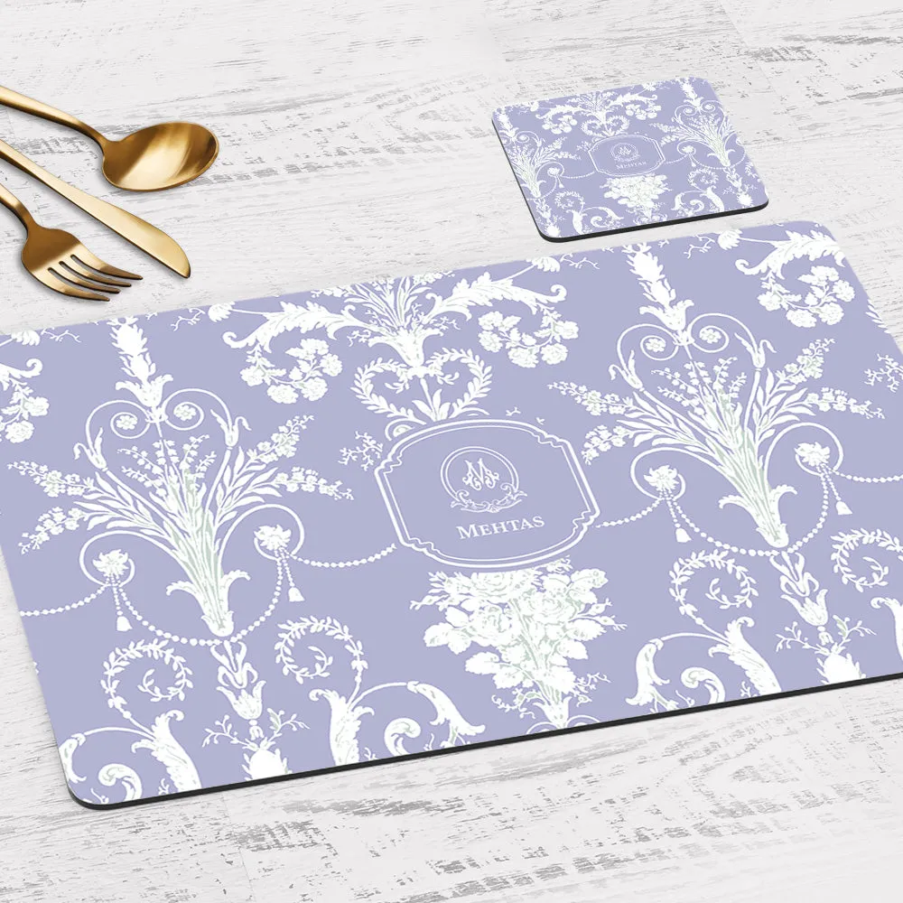 Ornateo Tableware Set (4 Placemats & 4 Casters)