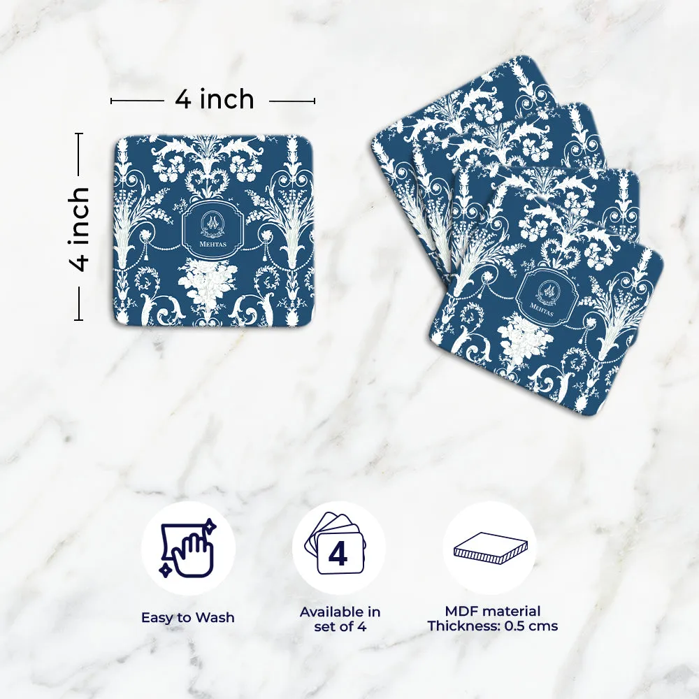 Ornateo Tableware Set (4 Placemats & 4 Casters)