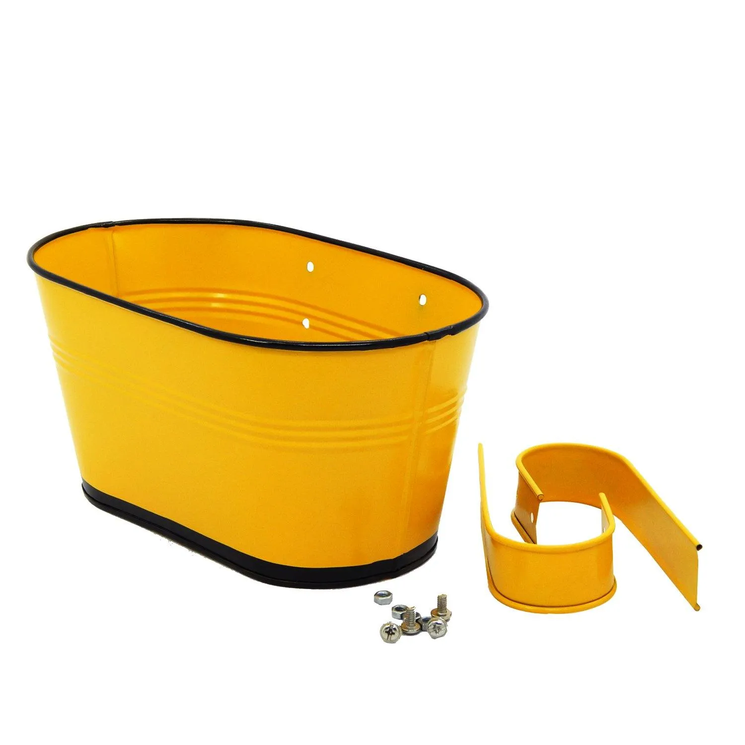Oval Yellow/Black 10" Balcony Railing Planter