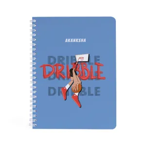 Personalised Spiral Notebook - Basketball Fever, Girl