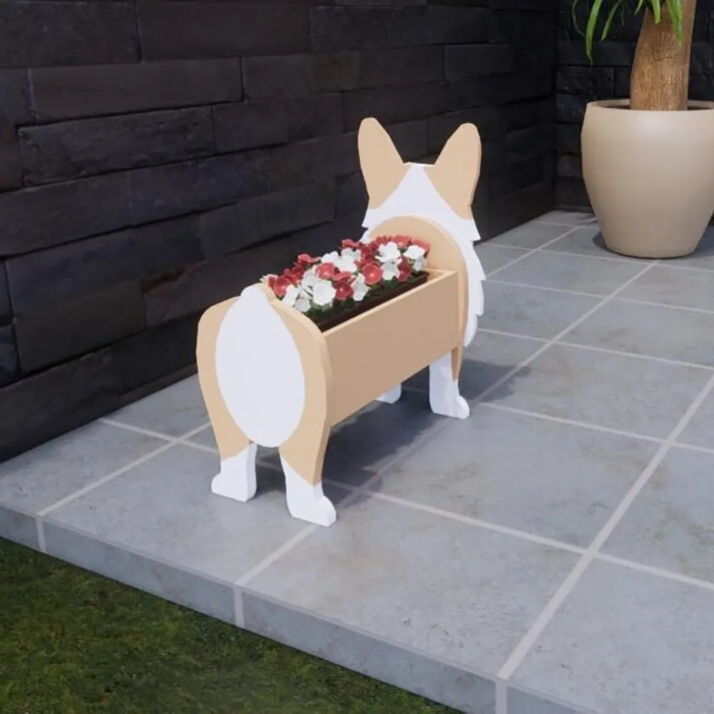 Realistic Dog flower planters