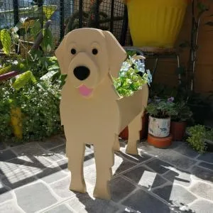 Realistic Dog flower planters