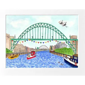 The Tyne Bridge Newcastle Print (10"x8") by Zoe Emma Scott
