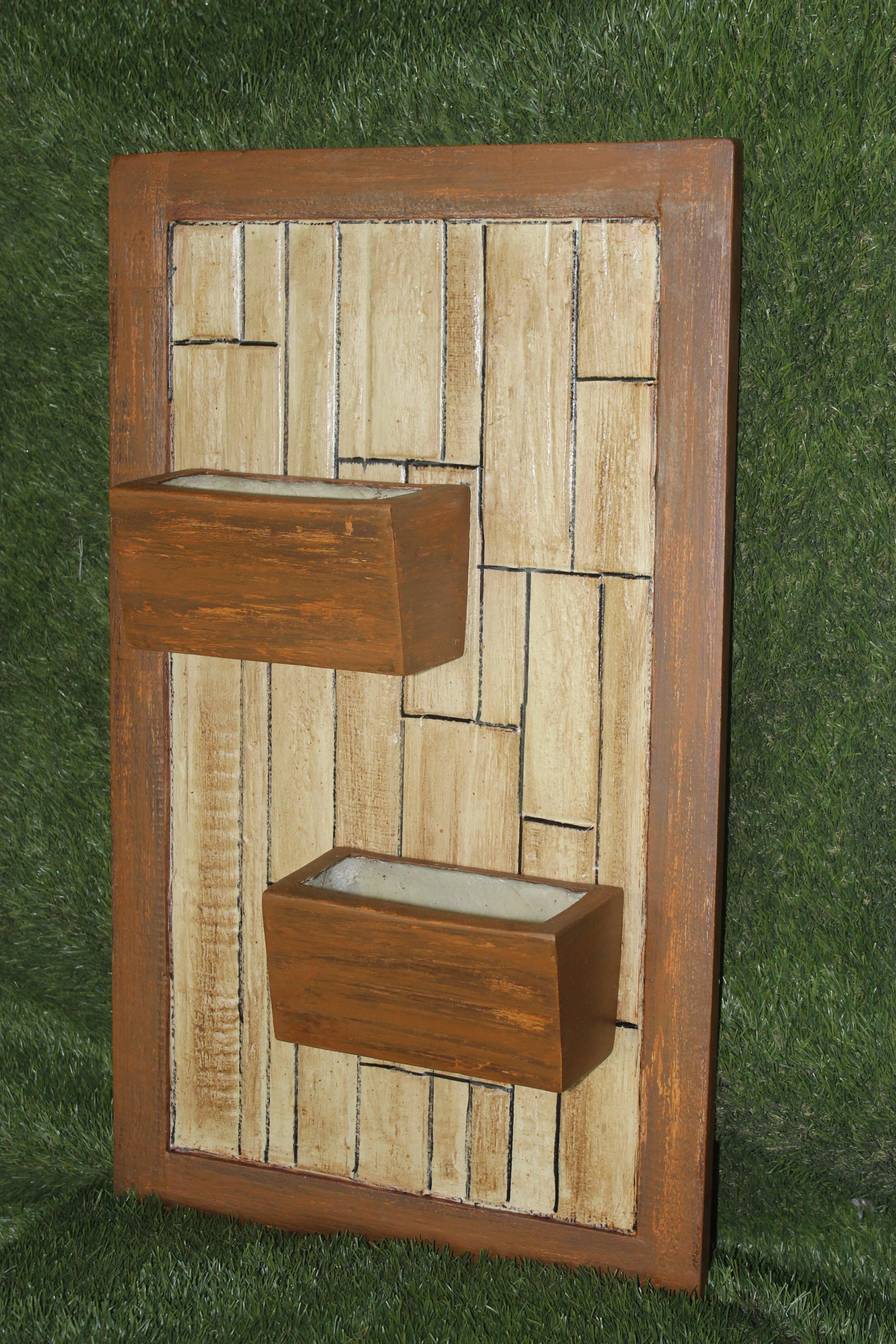Wooden Art Fiber Planter