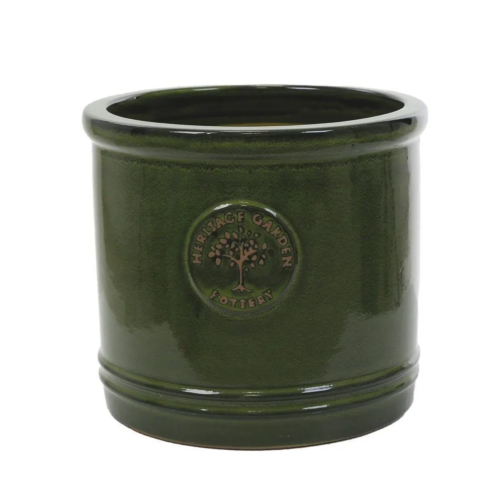 Woodlodge 38 Glazed Dark Green Heritage Cylinder Pot